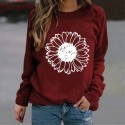 Fashion Printing Flower Hedging Longsleeved Sweater Nhko414714