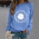 Fashion Printing Flower Hedging Longsleeved Sweater Nhko414714