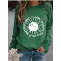 Fashion Printing Flower Hedging Longsleeved Sweater Nhko414714