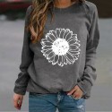 Fashion Printing Flower Hedging Longsleeved Sweater Nhko414714