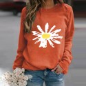 Fashion Printing Daisy Hedging Longsleeved Sweater Nhko414716