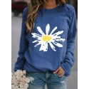 Fashion Printing Daisy Hedging Longsleeved Sweater Nhko414716