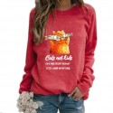 Fashion Printing Cat Fish Hedging Longsleeved Sweater Nhko414726