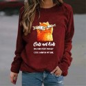 Fashion Printing Cat Fish Hedging Longsleeved Sweater Nhko414726