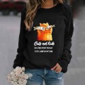 Fashion Printing Cat Fish Hedging Longsleeved Sweater Nhko414726