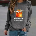 Fashion Printing Cat Fish Hedging Longsleeved Sweater Nhko414726