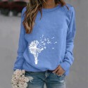 Fashion Dandelion Printing Longsleeved Sweater Nhko414732