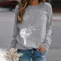 Fashion Dandelion Printing Longsleeved Sweater Nhko414732