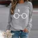 Casual Glasses Lightning Hedging Longsleeved Sweater Nhko414736