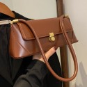 Solid Color Buckle Type Messenger Underarm Bag  Nhlh407956