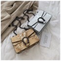 Womens Fashion Snakeskin Pattern Small Square Bag Chain Shoulder Messenger Bag Nhlh409740