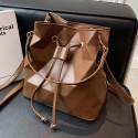 Fashion Largecapacity Geometric Messenger Bucket Solid Color Bag Nhlh412292