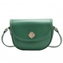 Retro Small Messenger Solid Color Buckle Saddle Bag Nhlh412296