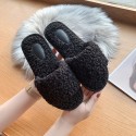 X Autumn And Winter New Simple Lamb Wool Flipflops Indoor Warm Home Slippers Women Nhpe415548