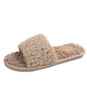 X Autumn And Winter New Simple Lamb Wool Flipflops Indoor Warm Home Slippers Women Nhpe415548