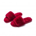 New Solid Color Open Toe Plush Slippers  Nhpe415550