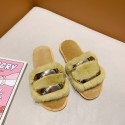 New Flatheel Home Furnishing Plush Slippers  Nhpe415556