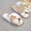 New Cross Dyed Plush Slippers  Nhpe415561