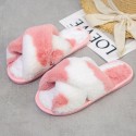 New Cross Dyed Plush Slippers  Nhpe415561