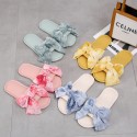 New Simple Fabric Bow Home Slippers  Nhpe415589