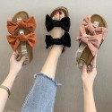 Korean Fashion Solid Color Flatbottom Color Bow Sandals Nhpe415591