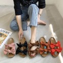 Korean Fashion Solid Color Flatbottom Color Bow Sandals Nhpe415591