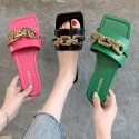 Fashion Simple Flat Thick Chain Buckle Sandals Nhpe415592