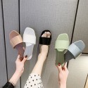 Korea Simple Fashion New Flat Bottom Solid Color Sandals Nhpe415593