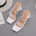 Triangle Highheeled Bowknot Flip Flops Nhso397137