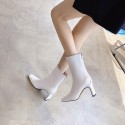 Square Toe Thick Heel Solid Color Short Boots Nhso401665