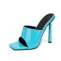 Square Toe Patent Leather Sandals Nhso401678