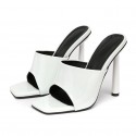 Square Toe Patent Leather Sandals Nhso401678