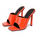 Square Toe Patent Leather Sandals Nhso401678