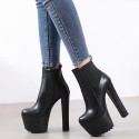 Water Platform Thick Highheel Side Zipper Short Boots Nhso405454