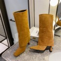 Square Toe Stiletto High Heel Suede High Sleeve Boots Nhso405458