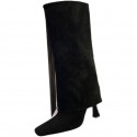 Square Toe Stiletto High Heel Suede High Sleeve Boots Nhso405458