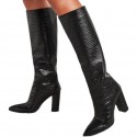 Pointed Toe And High Heels Long Boots Nhso405460