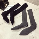 Fashion Solid Color Flat Knitted Wool Socks Pointed Elastic Boots Nhso410157