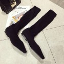 Fashion Solid Color Flat Knitted Wool Socks Pointed Elastic Boots Nhso410157