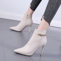 Fashion Pointed Toe High Heel Side Zipper Martin Ankle Boots Nhso410164