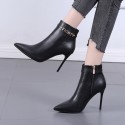 Fashion Pointed Toe High Heel Side Zipper Martin Ankle Boots Nhso410164