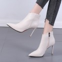 Pointed Toe Stiletto High Heel Side Zipper Short Boots Nhso410172