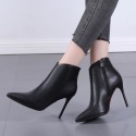 Pointed Toe Stiletto High Heel Side Zipper Short Boots Nhso410172