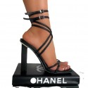 Cross Buckle Thick Highheeled Sandals Nhso410440