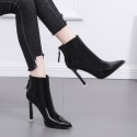 Pointed Toe Shiny Ankle Boots Nhso410455