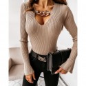 Sexy Chain Long Sleeve Bottoming Shirt Nhuo414704