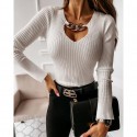 Sexy Chain Long Sleeve Bottoming Shirt Nhuo414704