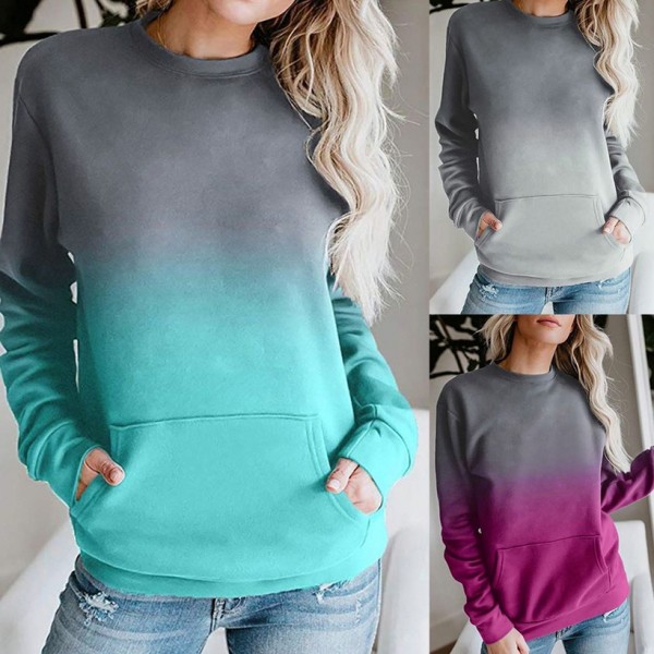 Fashion Tiedye Gradient Longsleeved Sports Sweatshirt Nhuo414709