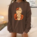 Pumpkin Ice Cream Printed Round Neck Longsleeved Sweater  Nhwu413192