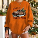 Christmas Tree Leopard Car Printed Round Neck Longsleeved Sweater  Nhwu413193